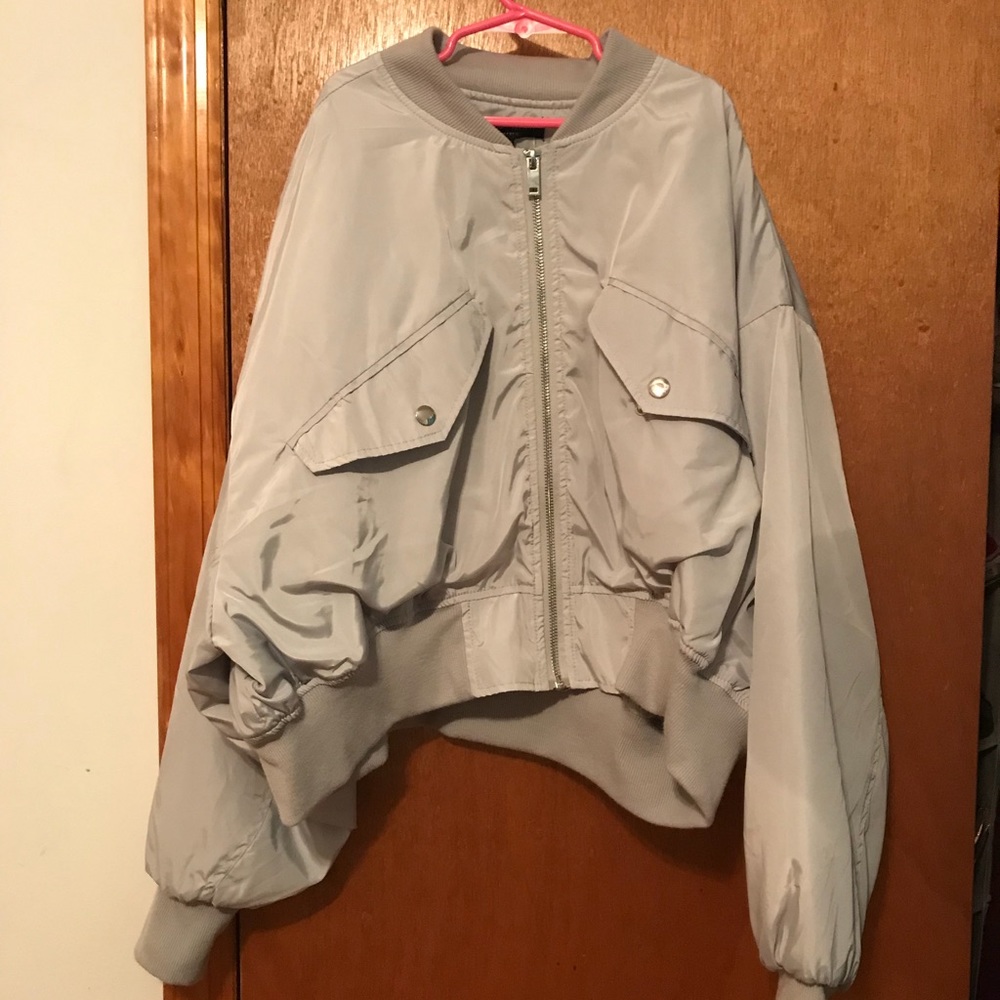 Grey Bomber Jacket